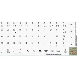 Stickers Clavier Francais Blanc Standard
