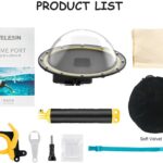 Dome port pour GoPro Hero 12 11 10 9 black, boîtier étanche avec gâchette flottante, coque transparente pour photographie sous-marine (pour Hero 12 /11/10/9)