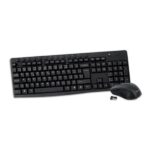 Clavier Souris OMEGA KEYBOARD FR MOUSE ZESTAW BEZPRZEWODOWY KLAWIATURA MYSZ M-MEDIA W-LESS SET 2.4GHZ BLACK