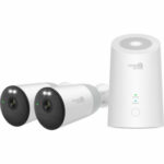 Kit de sécurité vidéo sans fil 2 caméras sur batterie Active Defender Wire-free Security System 2K  with spotlight & siren Memory Card up to 256GB