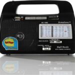 Radio SuperSonic 9 Band AM-FM-SW 1 to 7 Portable Radio/Flashlight/USB/SD/ Rechargeable Battery
