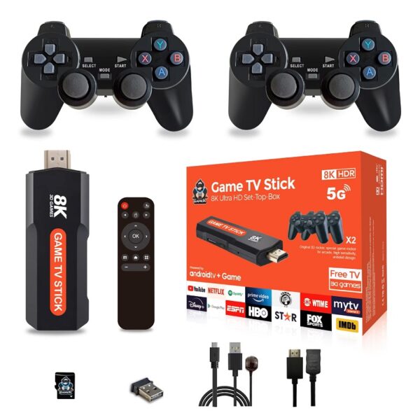 Console Jeux TV X2 8K HDMI avec deux manettes Wireless,