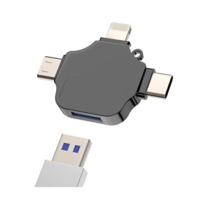 Adaptateur OTG Adapter USB Female to Type C Lightning Micro Male Converter 3in1 Thunderbolt Accessorie Apple IPhone15 14 Pro Max Plus IPad Pro LG
