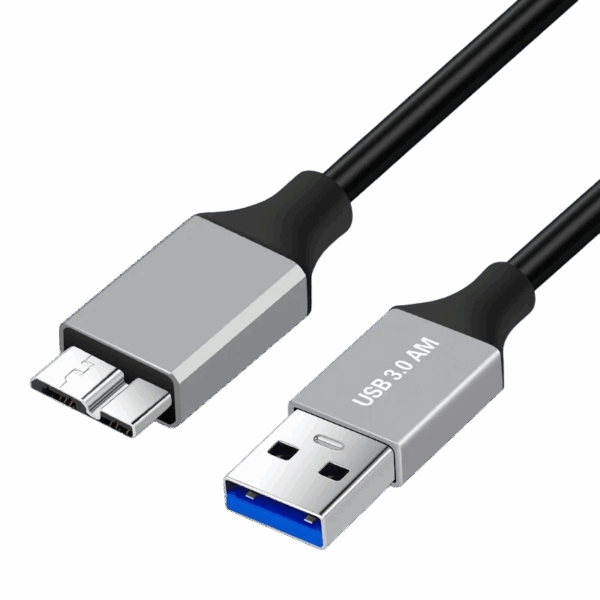 Câble Micro B USB 3.0 pour disque dur externe HDD, 0.5m, transfert de données, SSD, SMiWire, Samsung, PC, USB 3.0, 5Gbps, 3A, chargeur