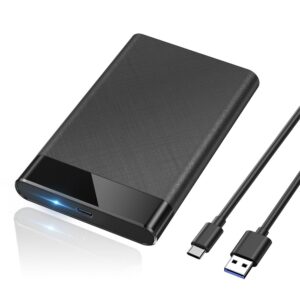 Boitier disque dur POSUGEAR 2.5'' External Hard Drive Enclosure, 6Gbps USB C 3.1 Gen 2 to SATA IIITool-Free External Hard Drive Case for 7mm/9.5mm 2.5