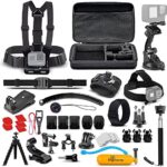 Kit Accessoire Gopro HONGDAK Action Camera Accessories Kit for GoPro Hero 13 12 11 10 9 Black, Waterproof Housing+Silicone Case+ Adjustable Arm+Head C