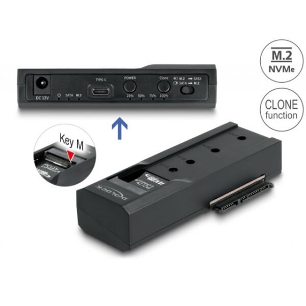 Dockin Station MAIWO K10635N type C 10Gbps to Dual Bay HDD/NVMe M2 SSD Clone Converter for 2.5inch and 3.5 inch SATA