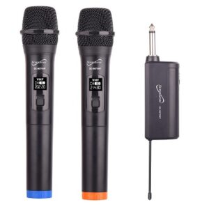 Micros Karaoke X2 Supersonic SC-907VHF VHF Dual Fix Channel Wireless with Microphone with Dual Handheld Transmitters