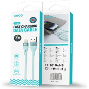 CABLE USB A TO LIGHTNING Minimalist Silicone 3A 1M e X280L BLEU BWOO
