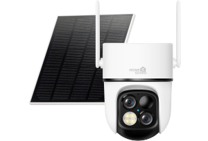 Caméra Surveillance In/Outdoor Wifi 2K QHD PTZ Dome Batterie, 4G, Color Night Vision 10m, MicroSD Card & Cloud Storage HGWBC-419S+Panneau Solaire